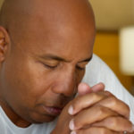 praying in tongues showing a man praying