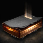 Random Bible verse image showing Bible glowing