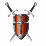 The soul and spirit image showing two swords and a shield