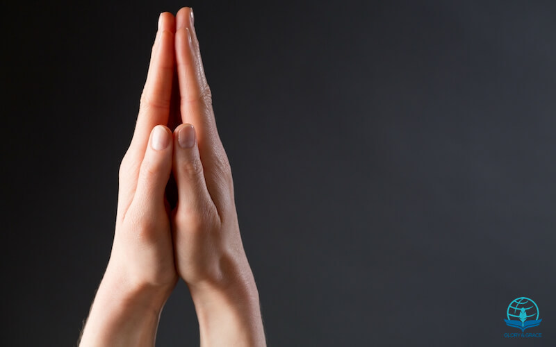 Types of prayer showing praying hands