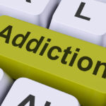 Addiction showing the letters of the word