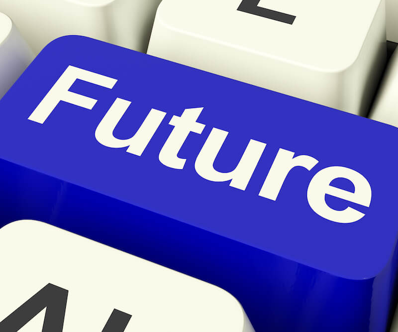 prophecy about the future of the Church showing a computer keyboard with the word future