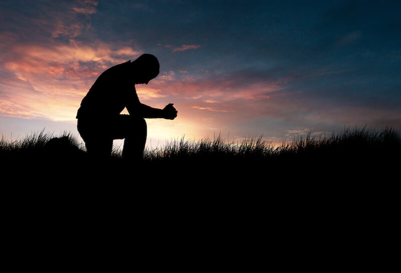 effectual fervent prayer of a righteous man showing a man praying