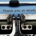 in everything give thanks showing typewriter