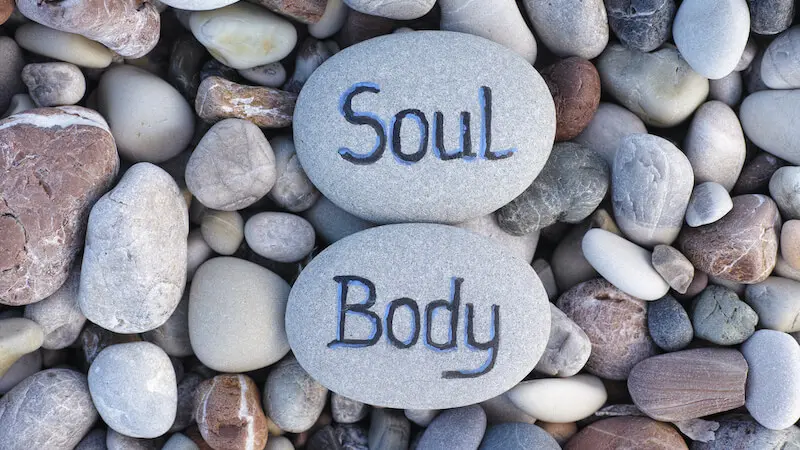 what is the human spirit showing soul and body printed on marble