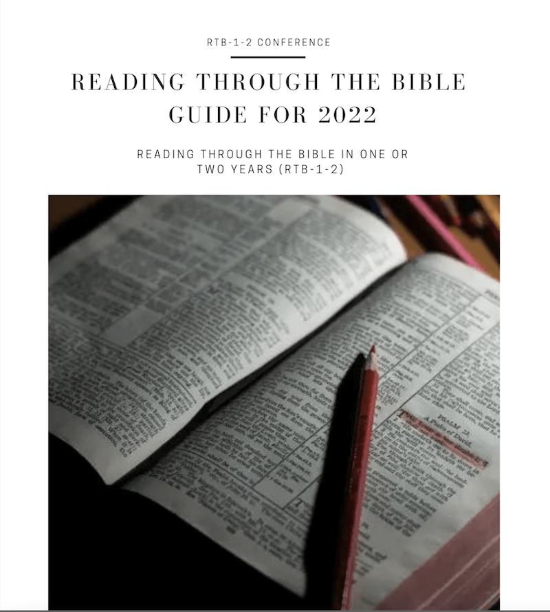Reading through the Bible guide 2022