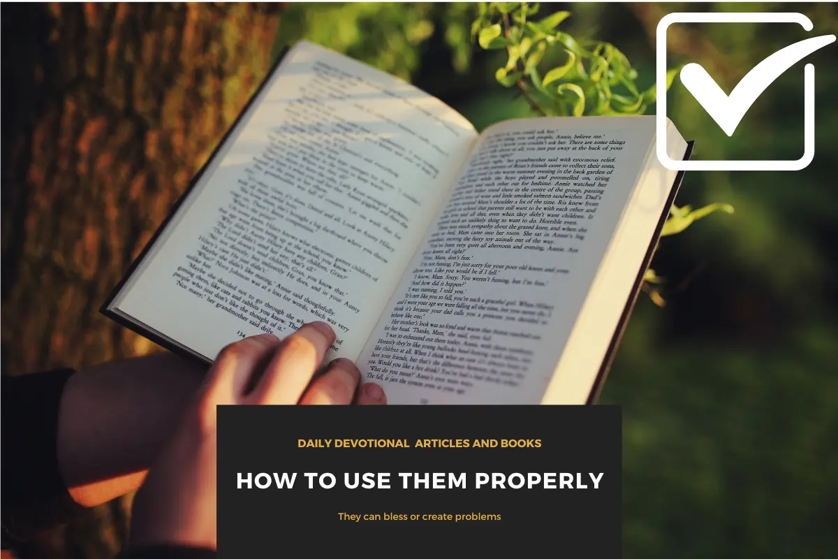 How to use daily devotionals correctly showing a person reading a book