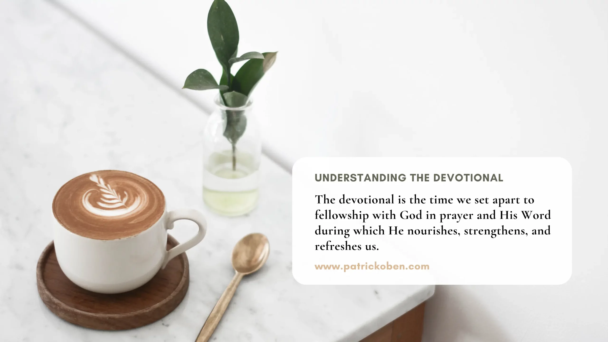 What is devotional showing coffee cup