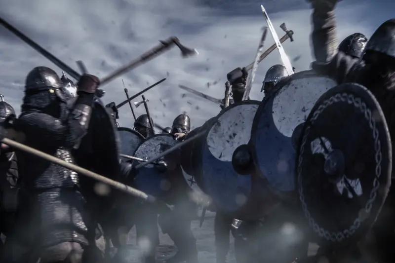 fiercest spiritual warfare battle showing a medieval warfare