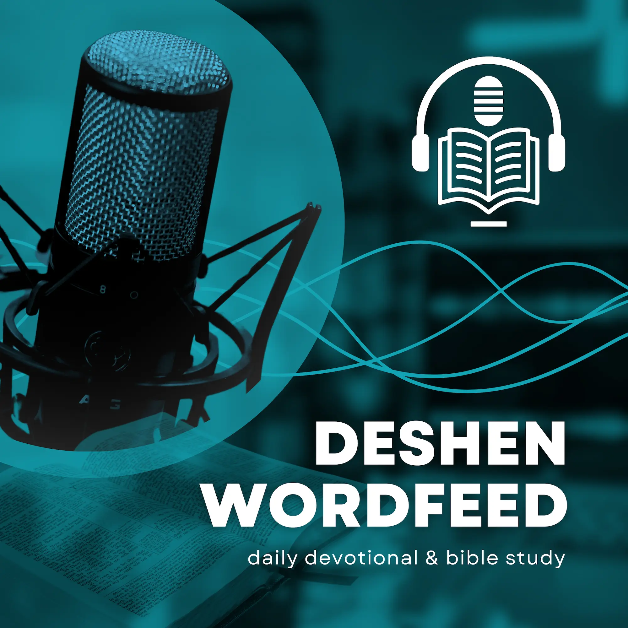 Deshen podcast showing a microphone