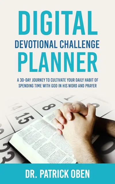 Devotional planner from Patrick Oben Ministries showing cover image