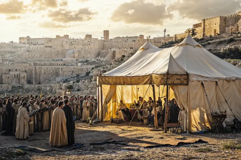 tabernacle of David showing a tent