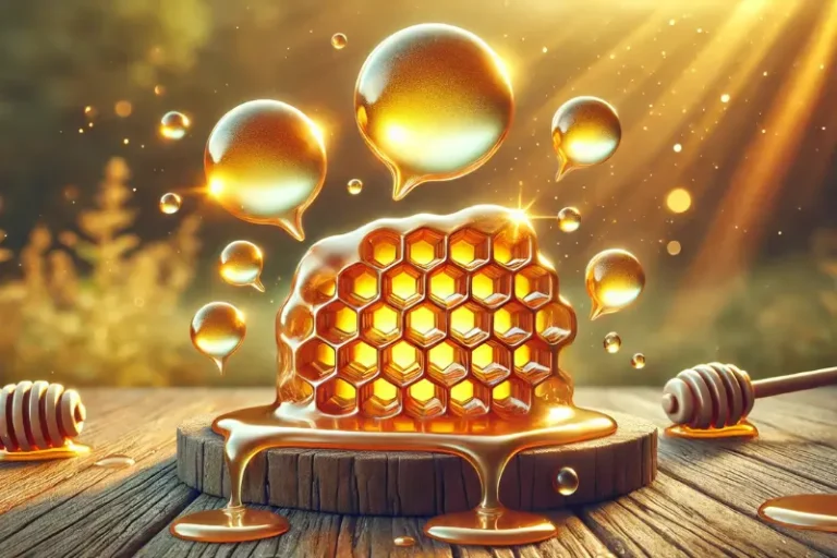 honeycombs and honey dripping from a honeycomb, pleasant words are like a honeycomb