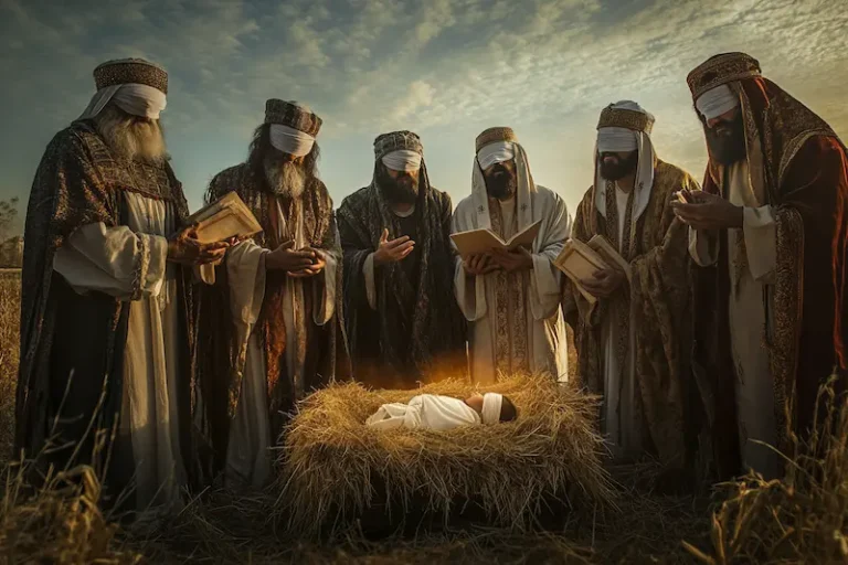 religious spirit in Christmas showing rabbis that are blinded