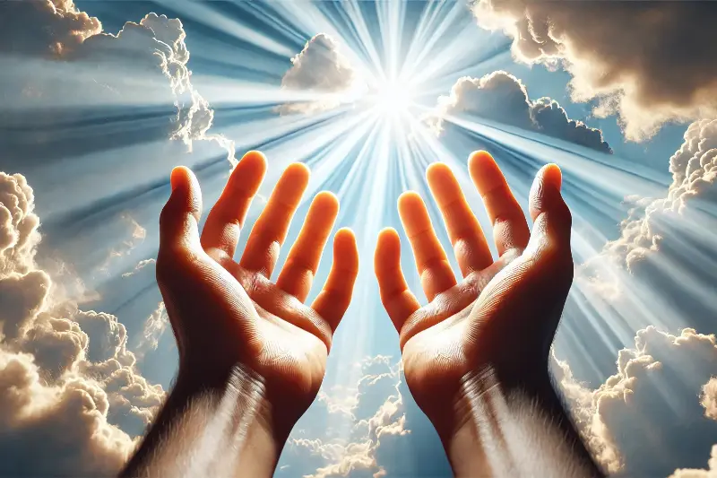 open hands expecting god to show up